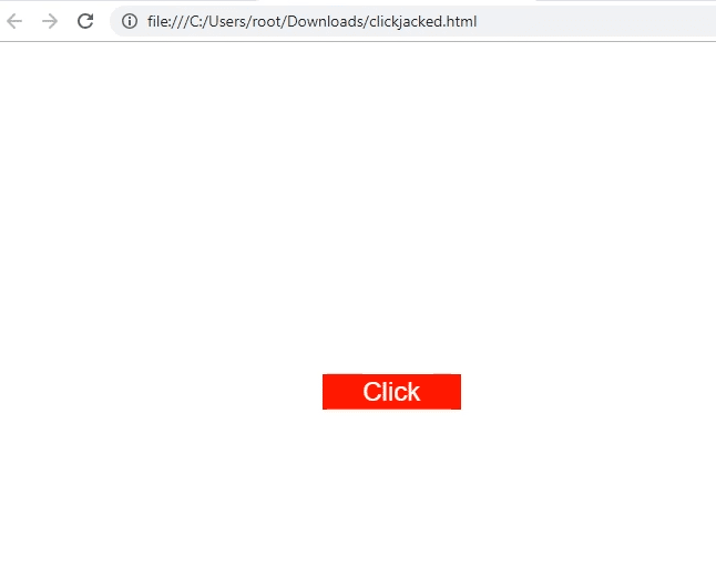 Clickjacking attack in practice